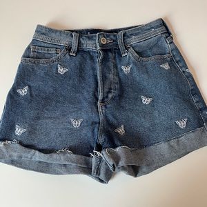 Embroidered Butterfly Shorts
